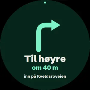 A turn on the watch: right in 40 metres